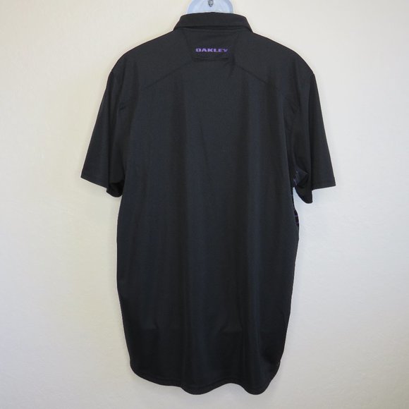 Oakley* Men's Short‎ Sleeve 3 Button Down Straight Hem Stripe Polo Shirt~ XXL - Picture 2 of 13